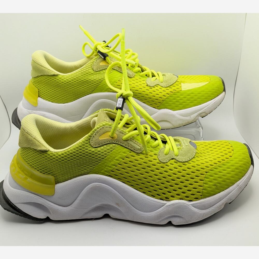 SOREL Kinetic RNEGD Women's 9 Acid Green Lace Up Running Shoes Mesh Sneakers